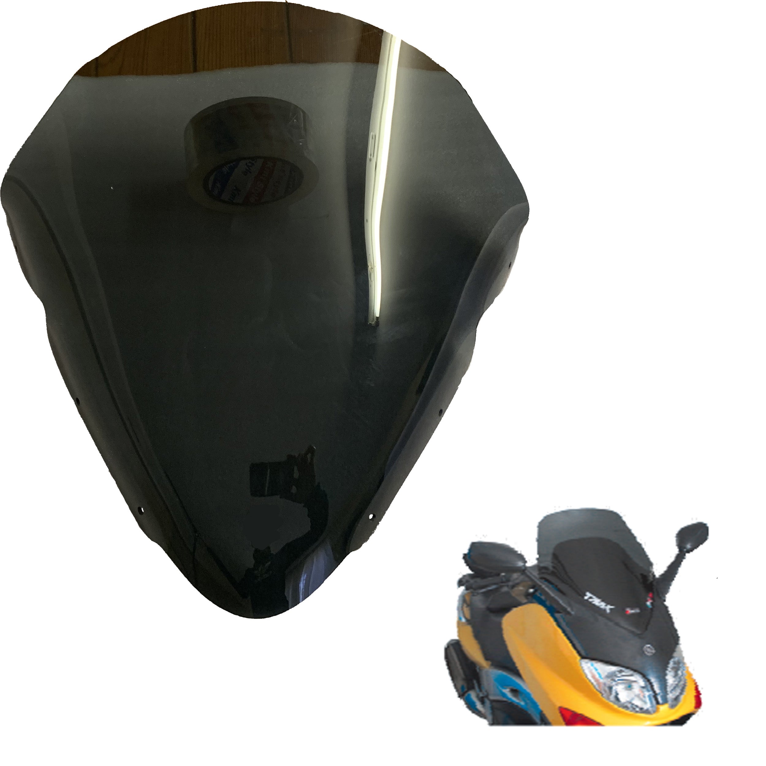 Cupolino Fumé Scuro Per Yamaha T-Max 500 (fino 2007) - Misure 575x495x3mm - Foto 6