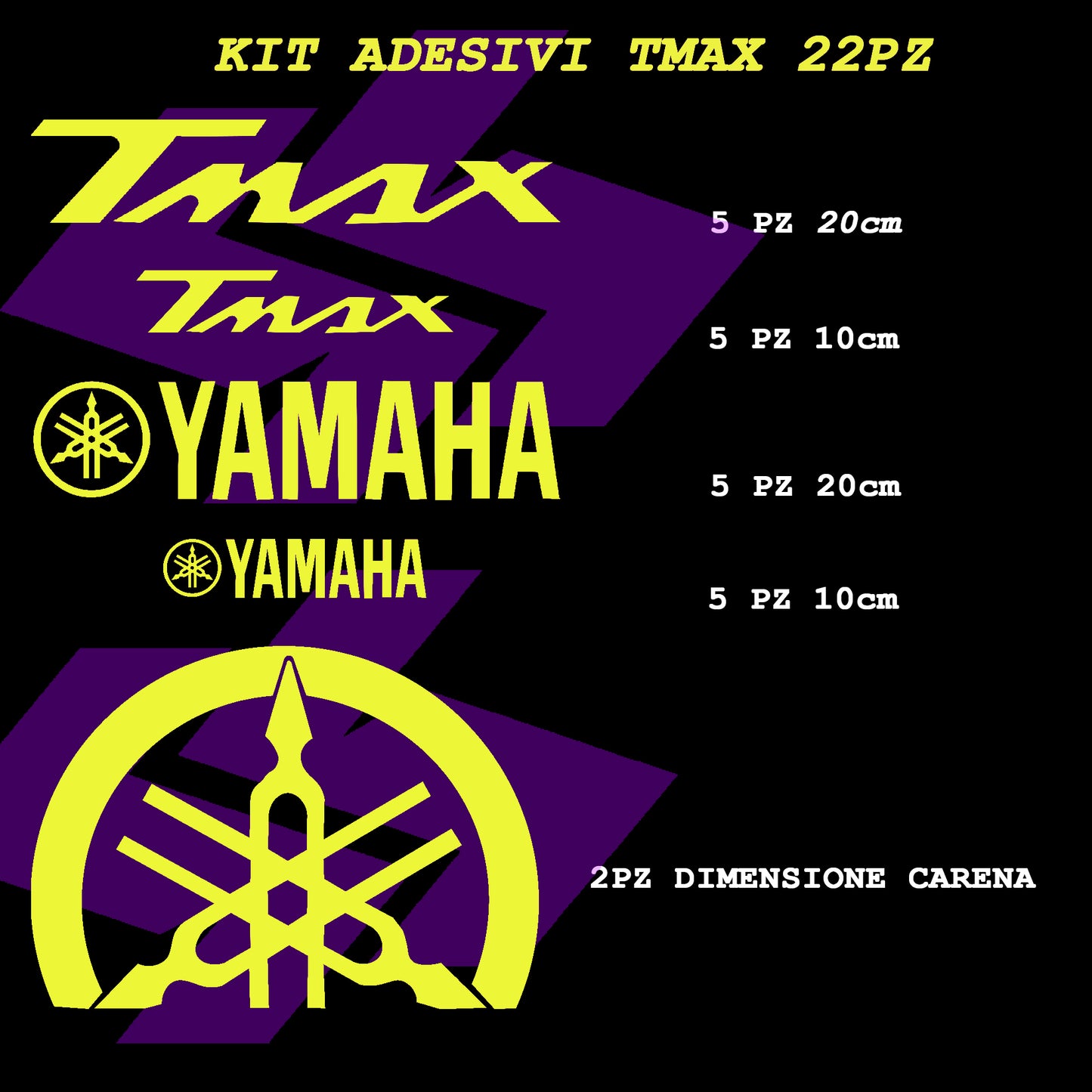 KIT ADESIVI YAMAHA TMAX 22pz