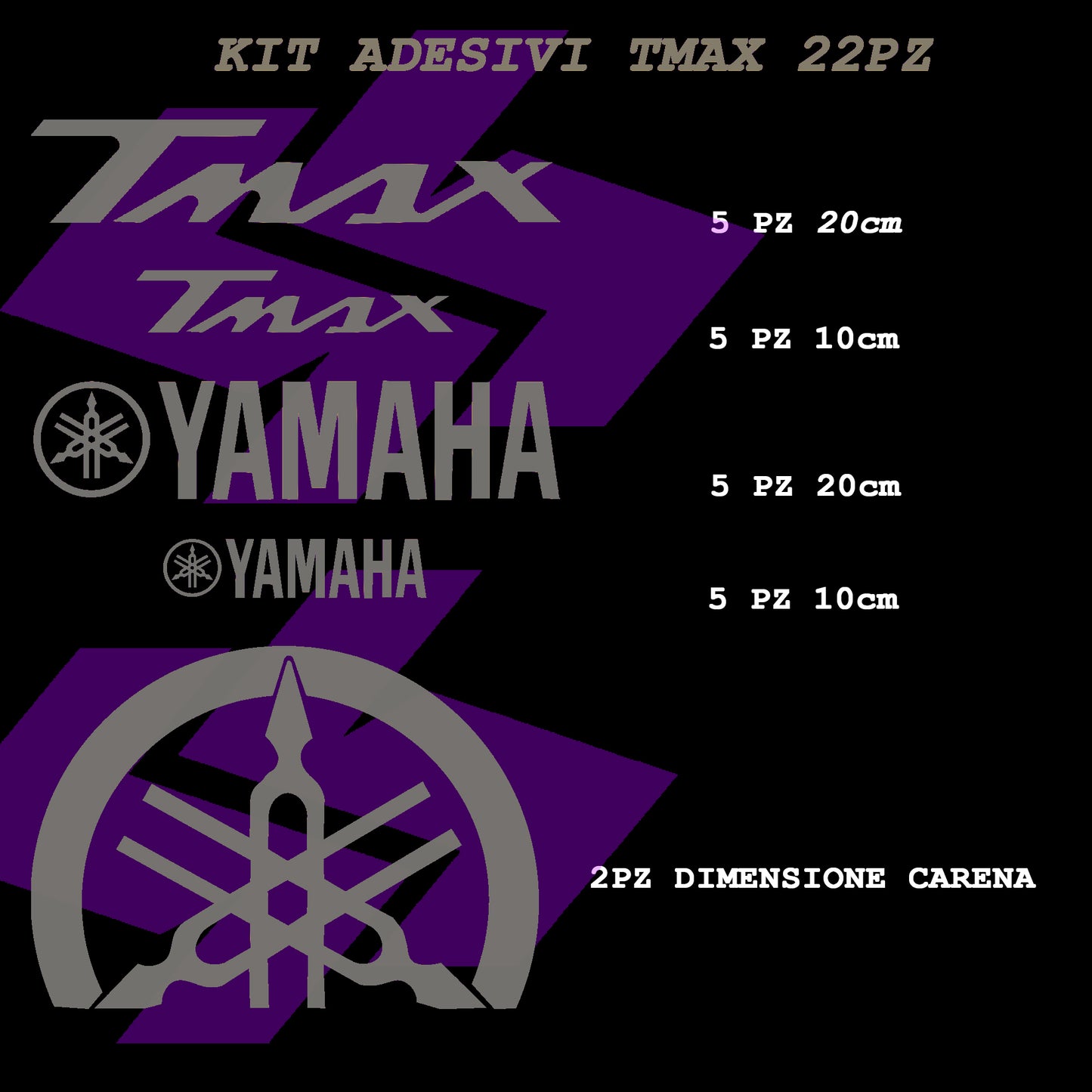 STICKER KIT YAMAHA TMAX 22pcs